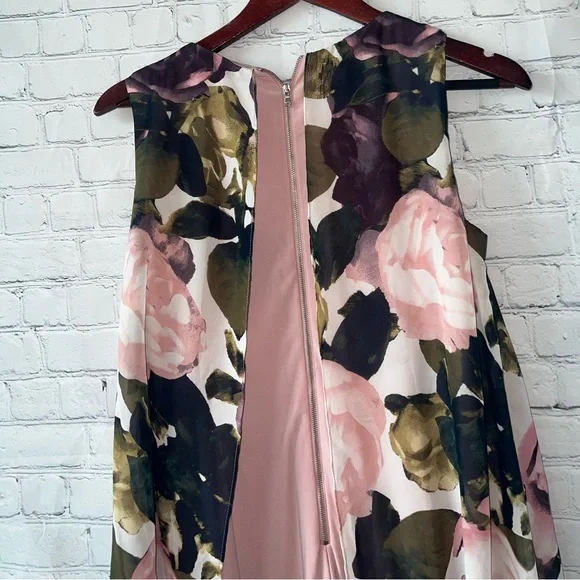 SLNY purple, pink & green floral sleeveless dress size 8 - Picture 12 of 12